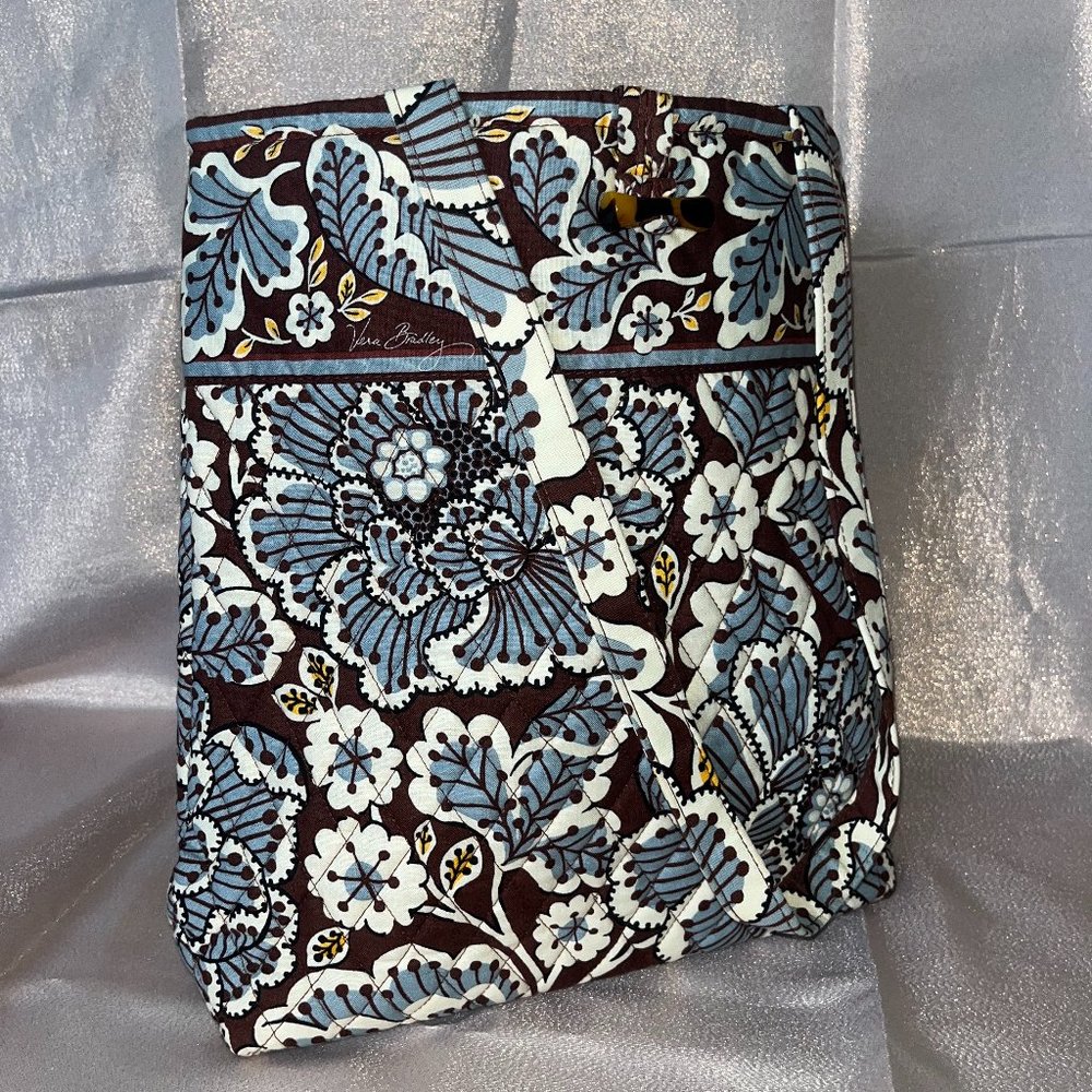 Vera Bradley Retired Slate Blooms Tote Bag